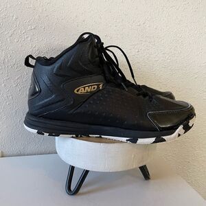 AND1 Tipoff 25 Years Black and Gold Basketball Shoes Size 12 EUC